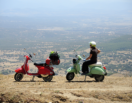 Sardinia road trip on Vespas