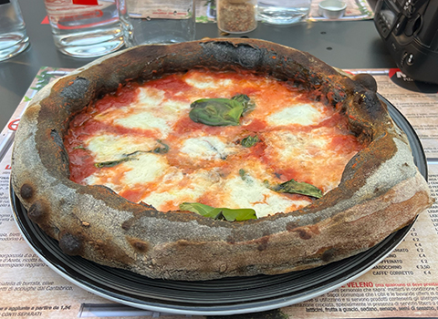 Pizza in Alba, the Langhe, Piedmont