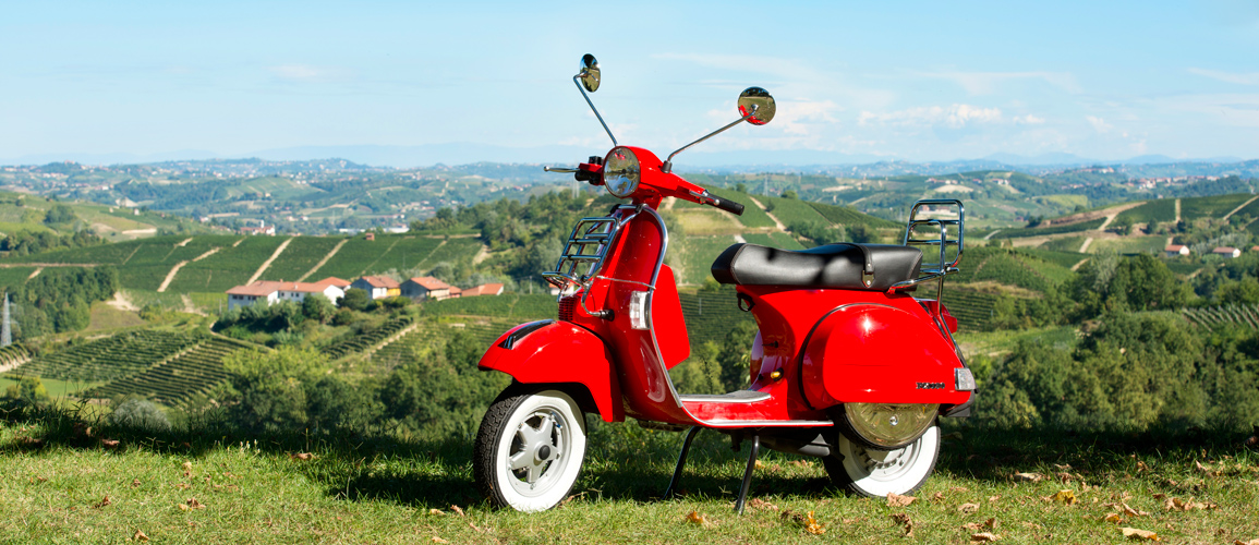 Vespa in the Roero