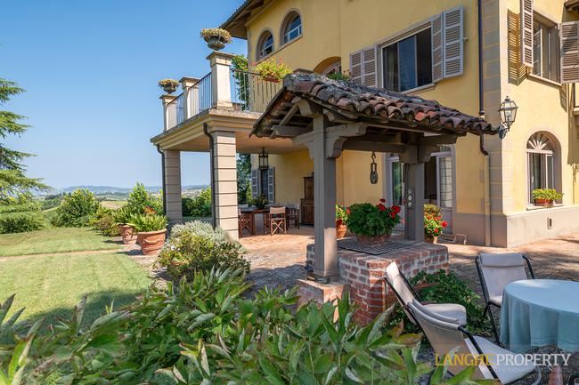 Located on it's own hill with views of vineyards, Alps and the Langhe hills