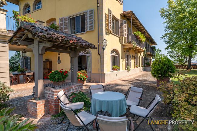 Located on it's own hill with views of vineyards, Alps and the Langhe hills