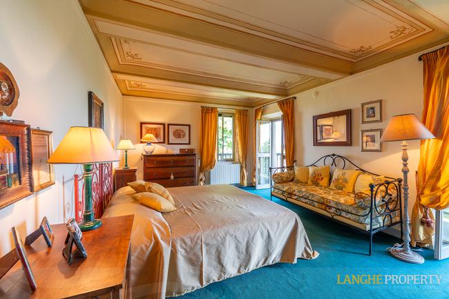 Located on it's own hill with views of vineyards, Alps and the Langhe hills