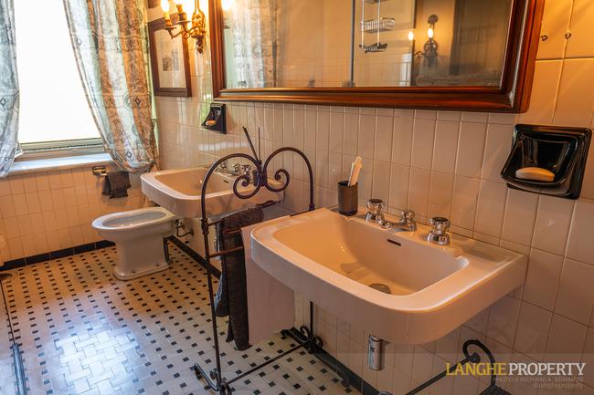 Located on it's own hill with views of vineyards, Alps and the Langhe hills