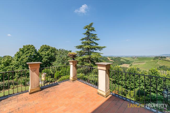 Located on it's own hill with views of vineyards, Alps and the Langhe hills