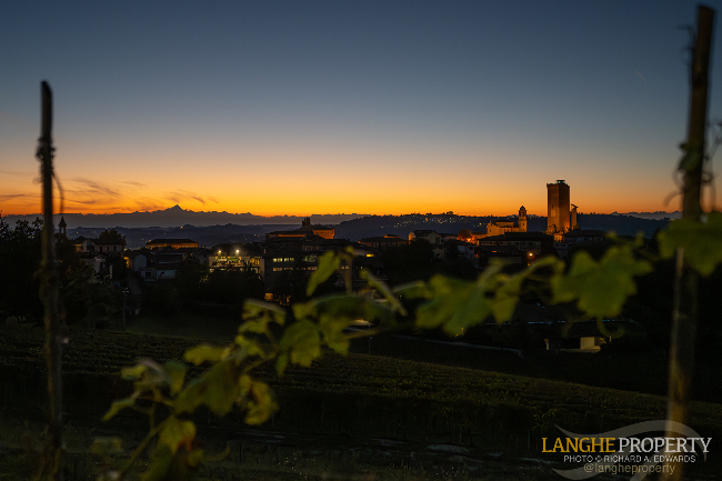 Barbaresco villa with stunning view of vineyards and Alps